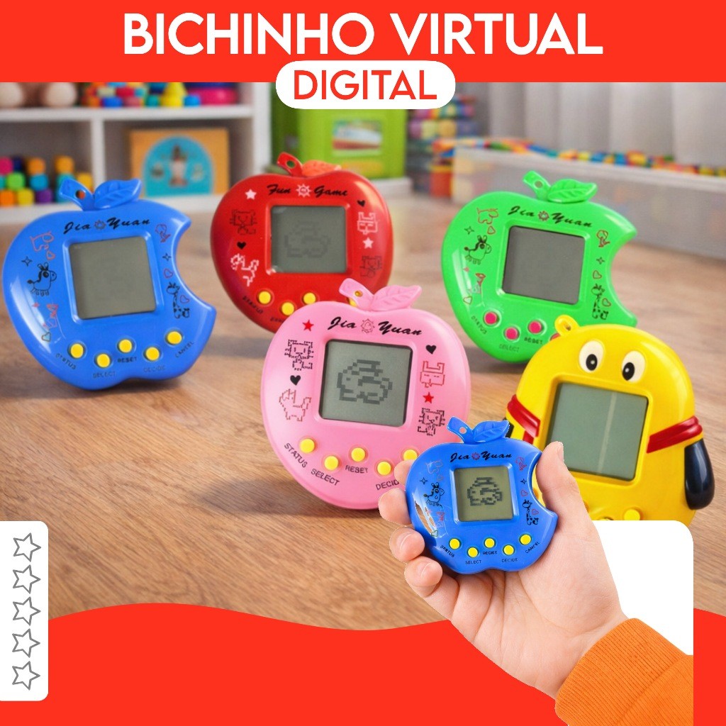 Kit 1/3/5 Bichinho Virtual Tamagochi 168 Bichinhos