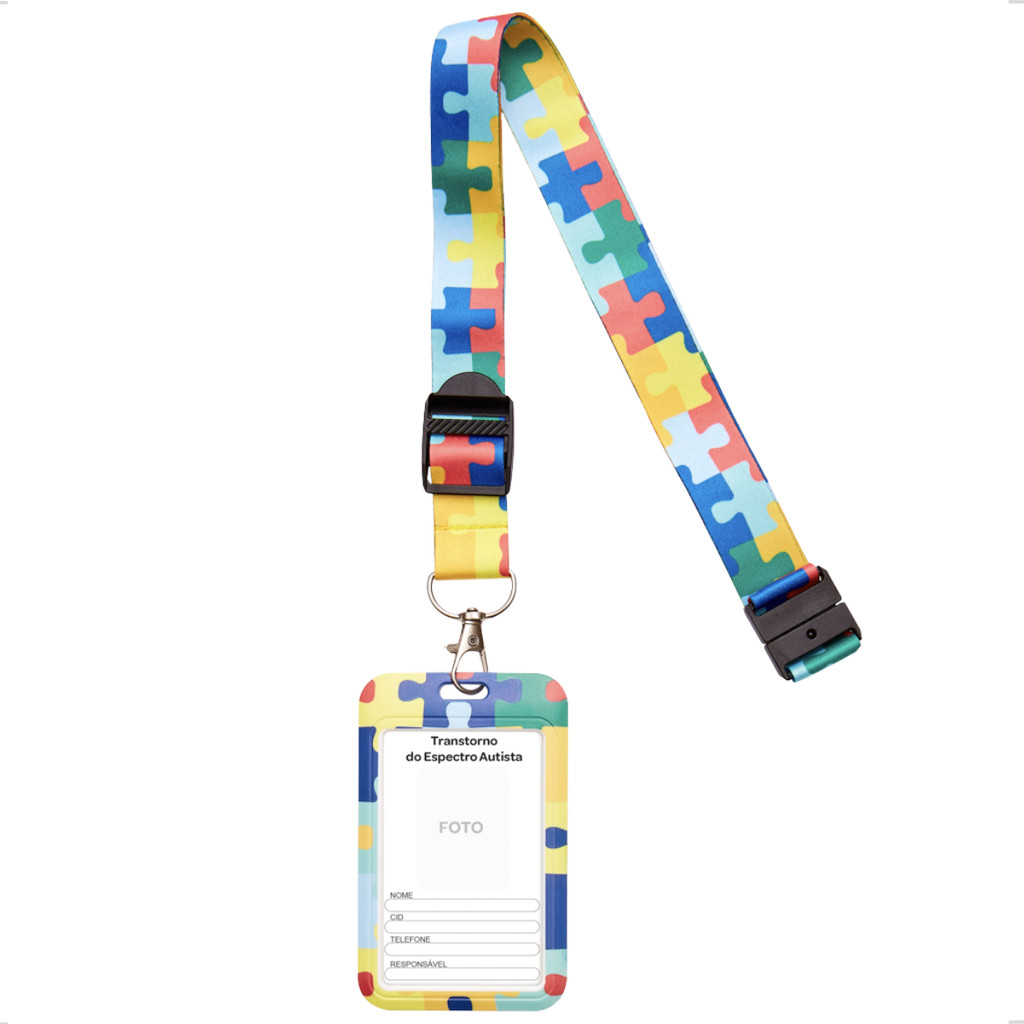Porta Cracha Identificador Espectro Autista TEA Au