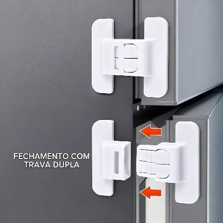 Trava de Segurança Infantil Multiuso Adesiva Fech