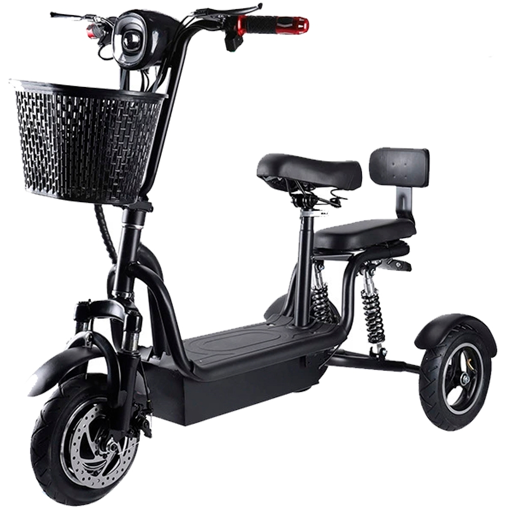 Triciclo Elétrico Adulto 500W Com Banco Duplo 10m