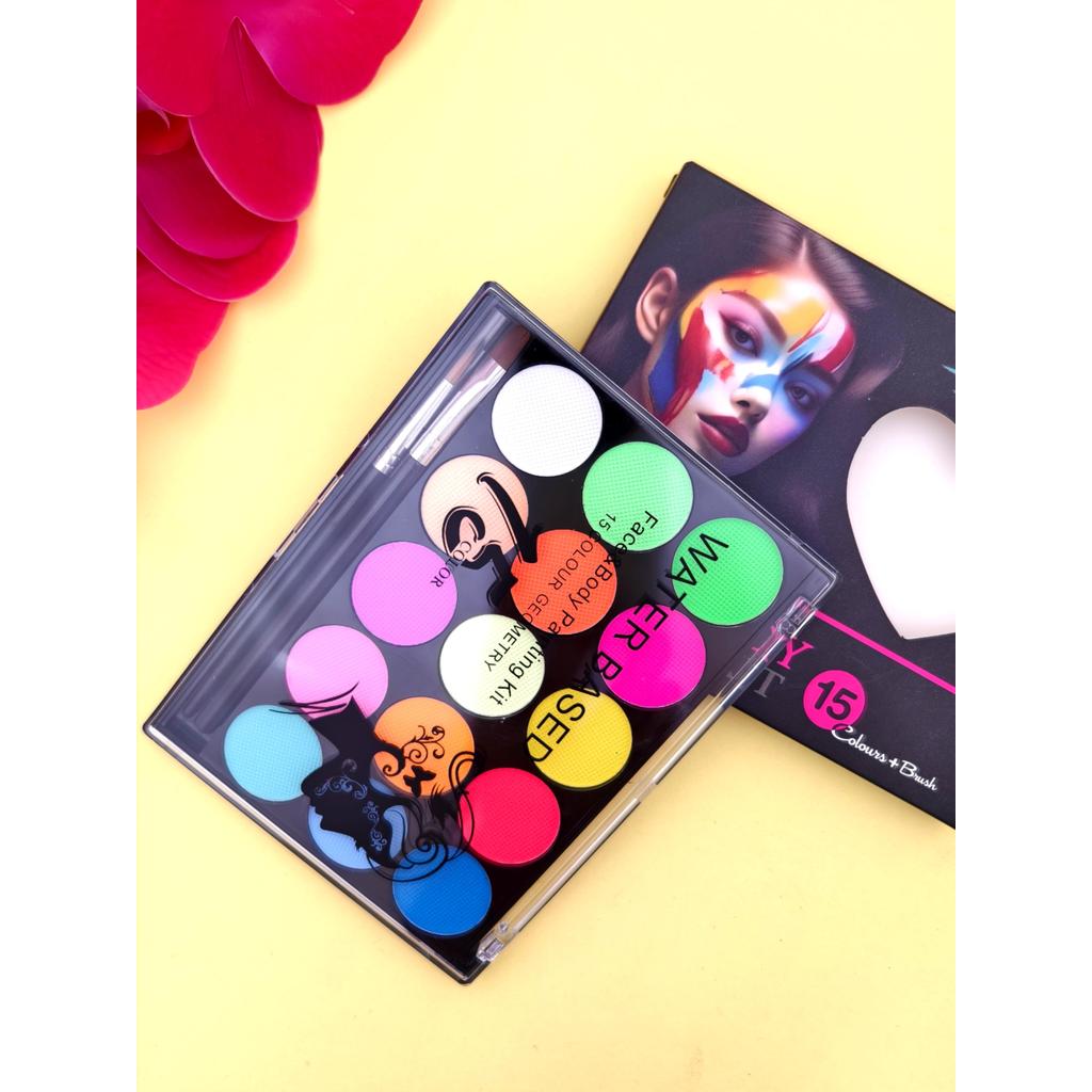 Pintura Facial E Corporal À Base De Água De 15 C