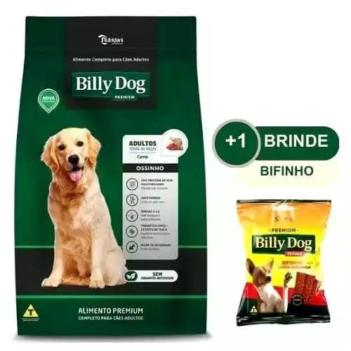 Ração Billy Dog Ossinho Carne Adultos 25KG