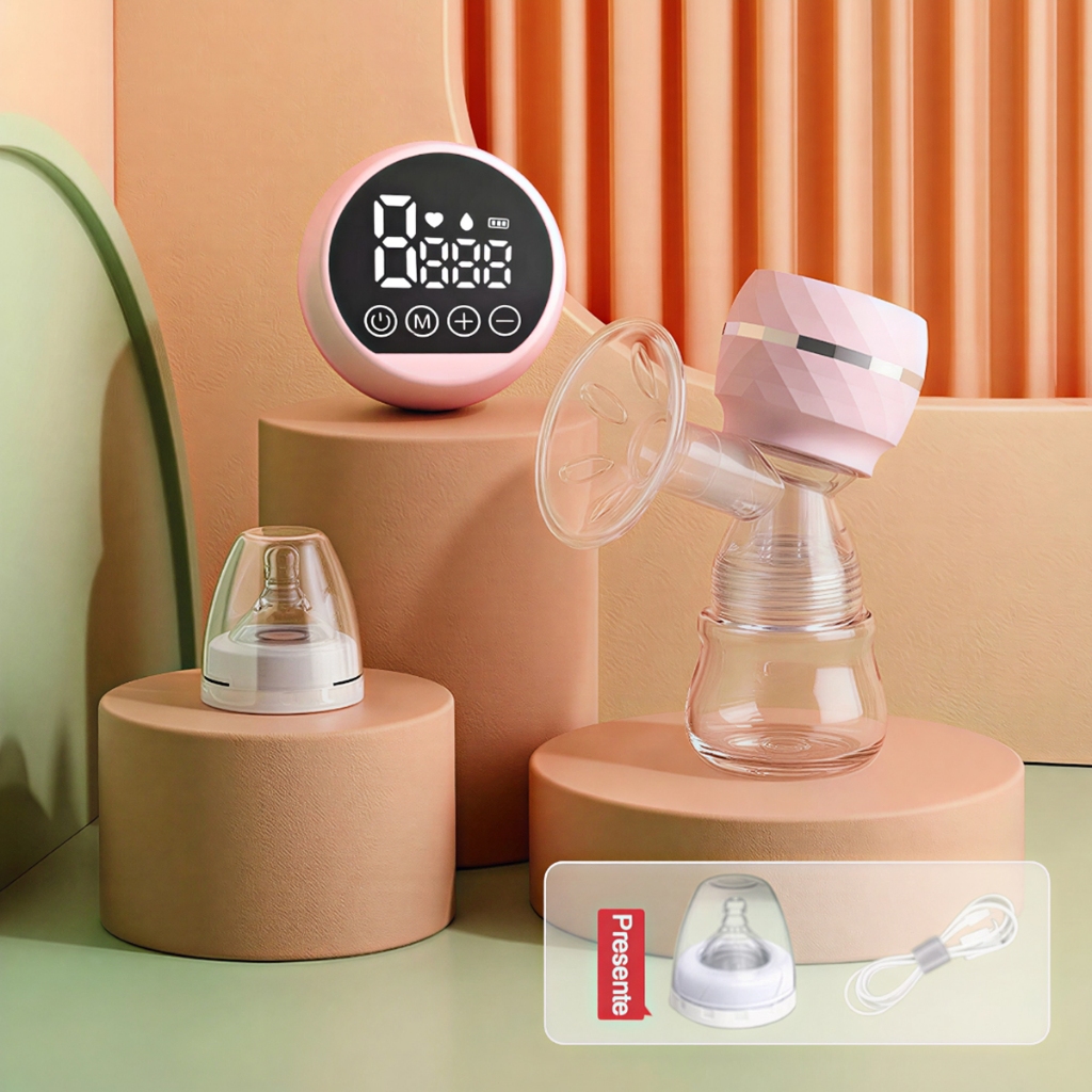 Bomba de Leite Portátil Elétrica com Mamadeira |