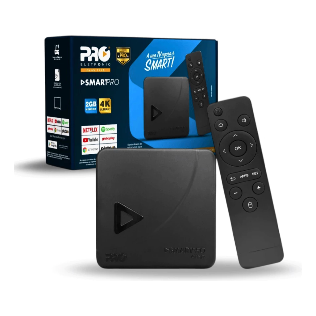 SmartPRO 4K HD Transforma sua TV em Smart TV Proel