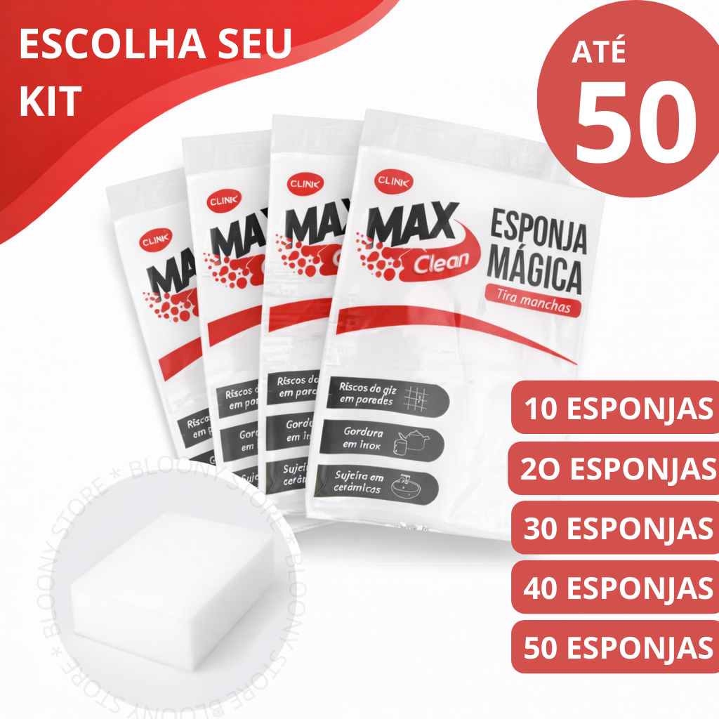 Kit Esponja Mágica Branca Melamina Limpeza Tira M