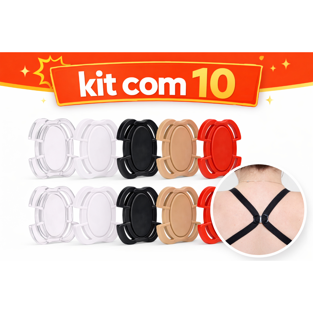 Kit com 10 Clip para Junção de Alças – Co
