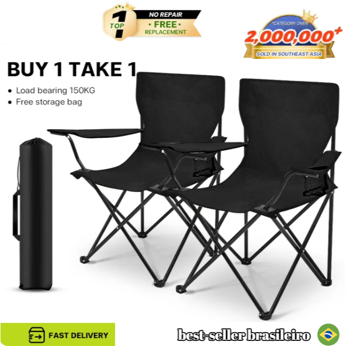 Cadeira Dobrável para Acampamento e Praia | Com E