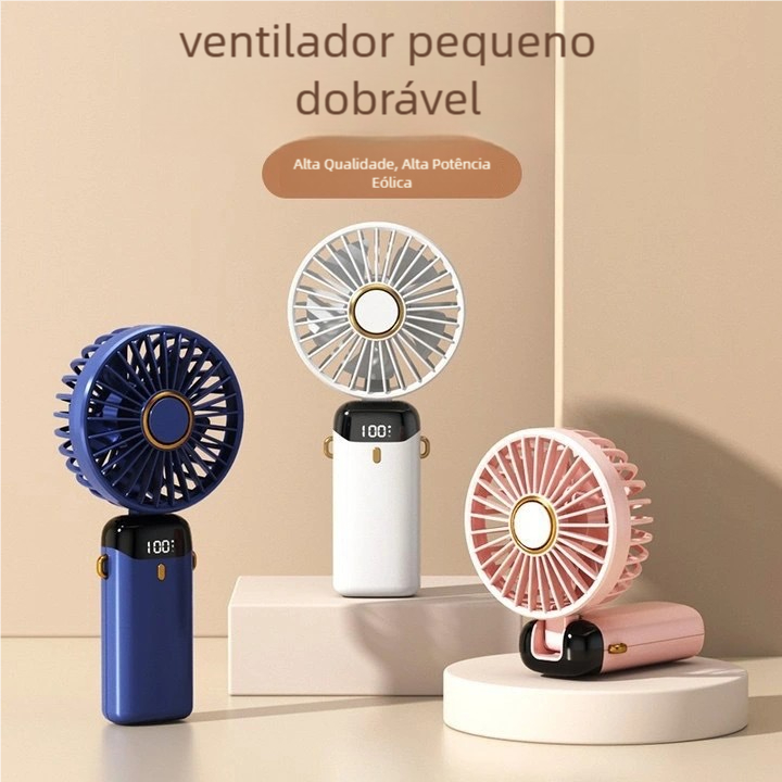 Mini Ventilador Portátil  USB Recarregável, Dobr