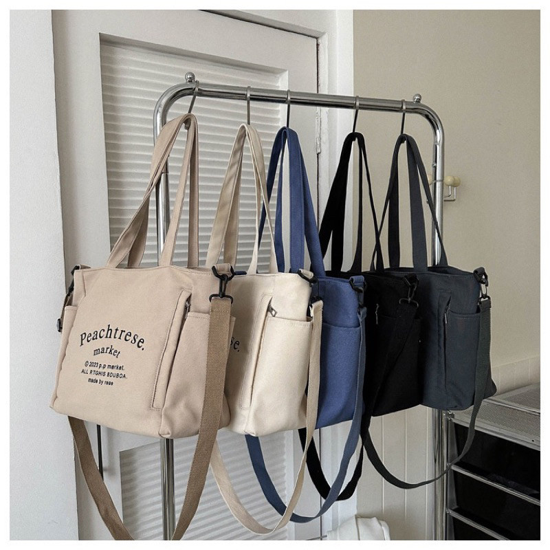 Bolsa Tote Feminina Pequena de Ombro Casual em Nyl