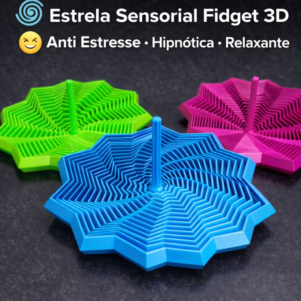 Fidget Toy Estrela Sensorial  3D Expansível Anti 