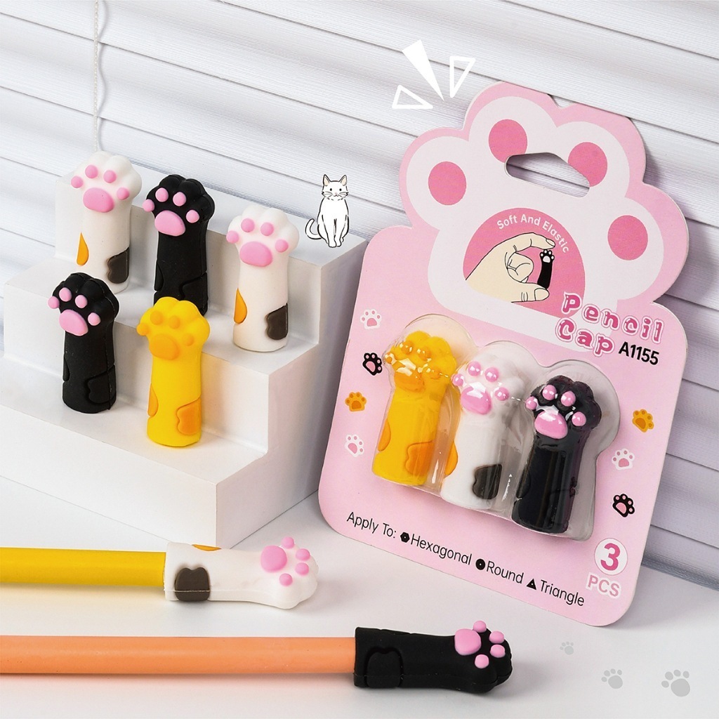 Kit Tampas Silicone Macio Garra Gato Decoracao Lap