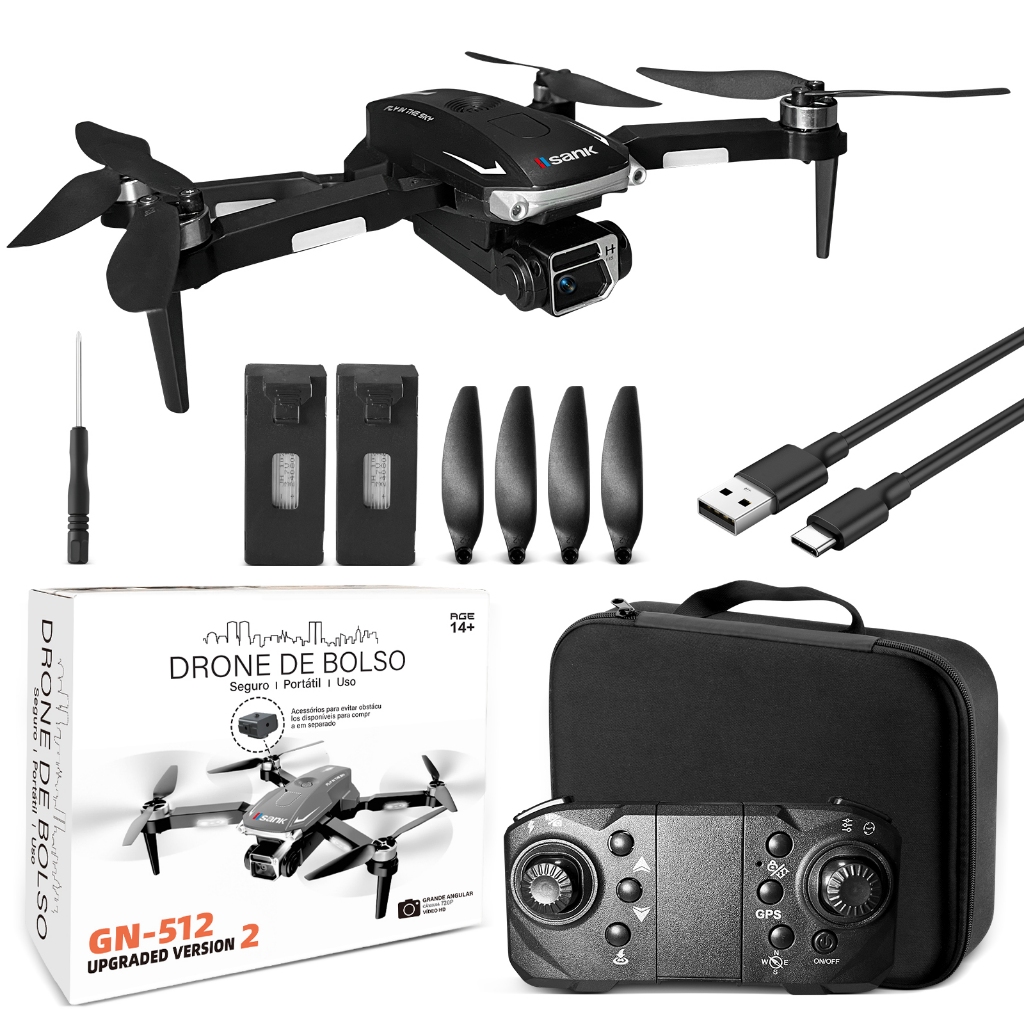 Drone ZD012 GPS | Câmera HD | 2 Baterias | Retorn