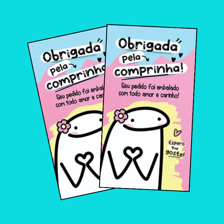 100 Folhetos de agradecimento fofos para clientes 