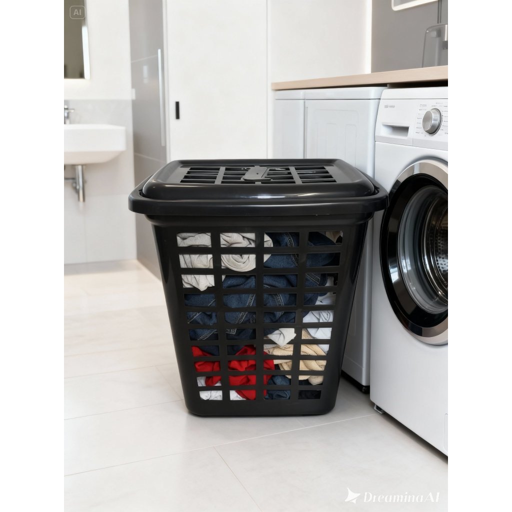 Cesto Telado Com Tampa 28 Litros Organizador De Ro