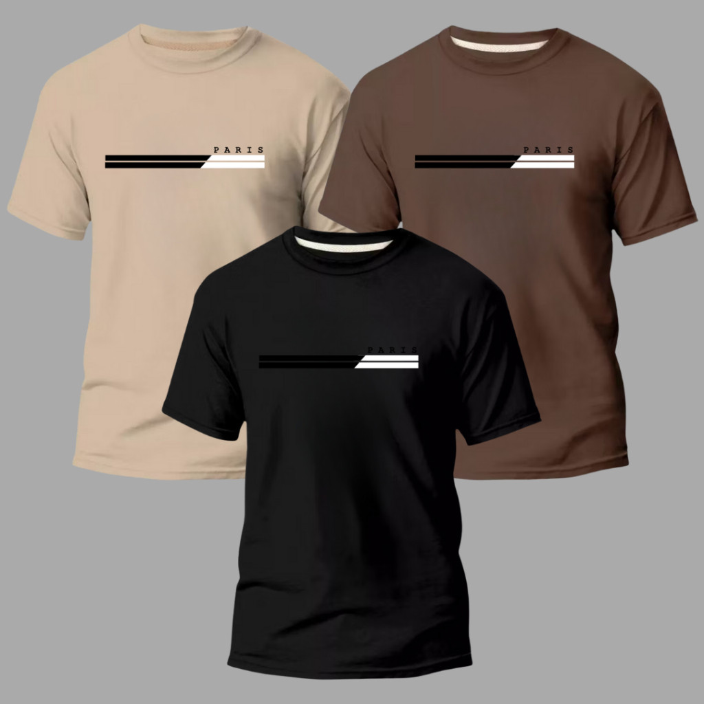 Kit 3 Camisas Masculinas 100% Algodão Premium Con