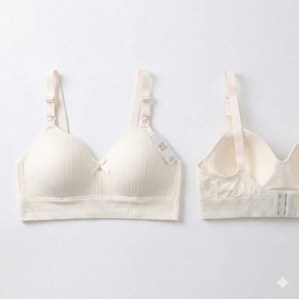 Sutiã de amamentação feminino com laço e péro