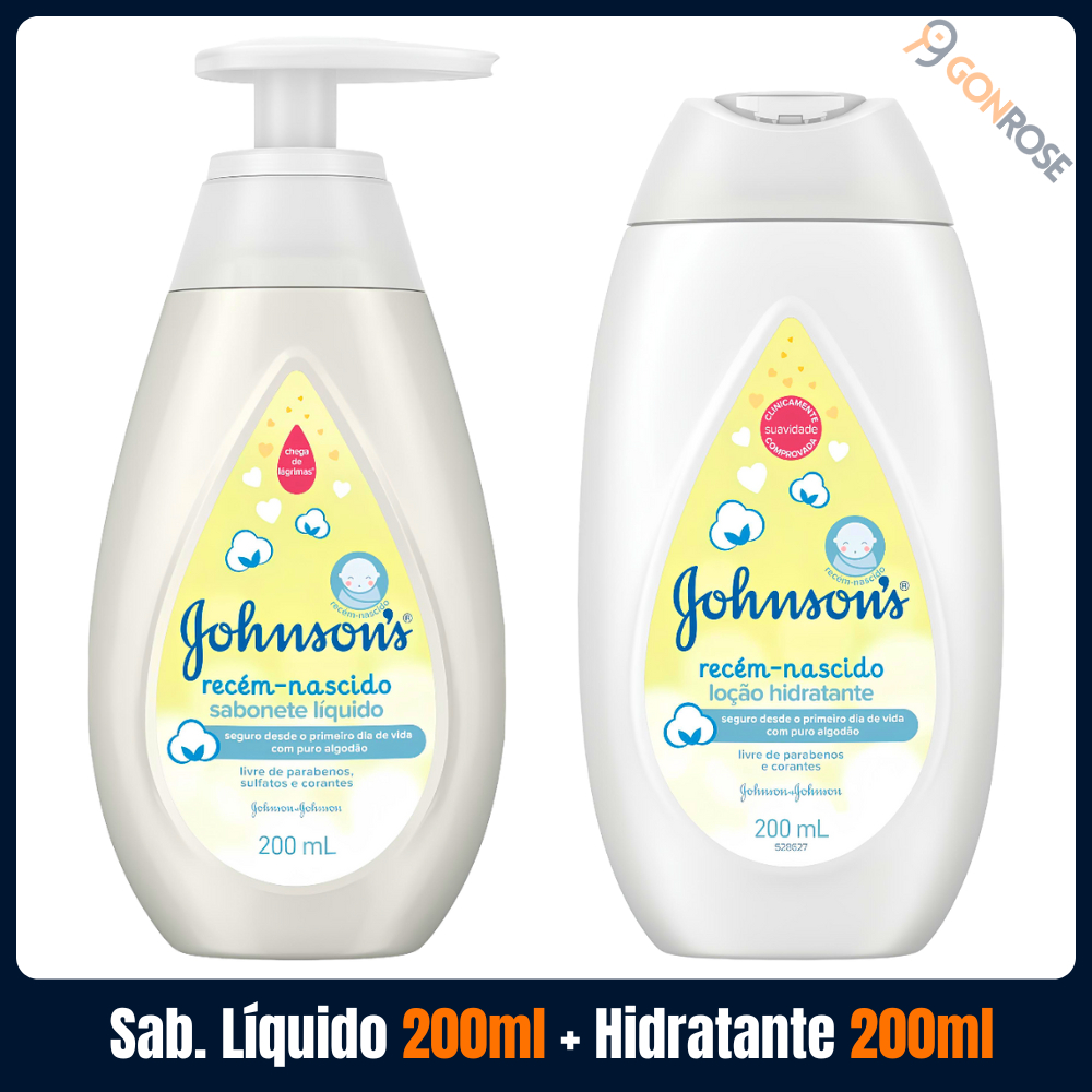 Kit com 1 Sabonete Líquido Johnsons Baby RN 200ml