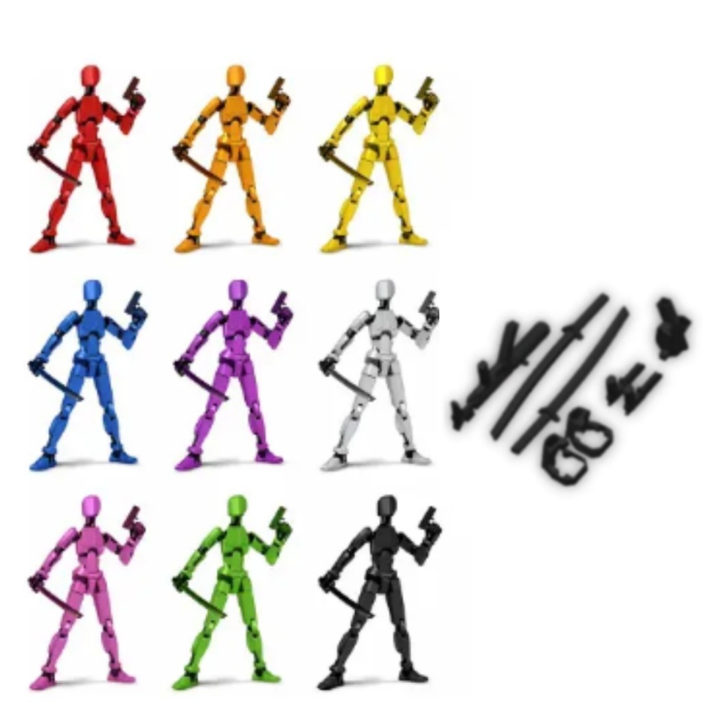 Boneco Dummy 13 Articulado Kit Montagem 3D Modelo 