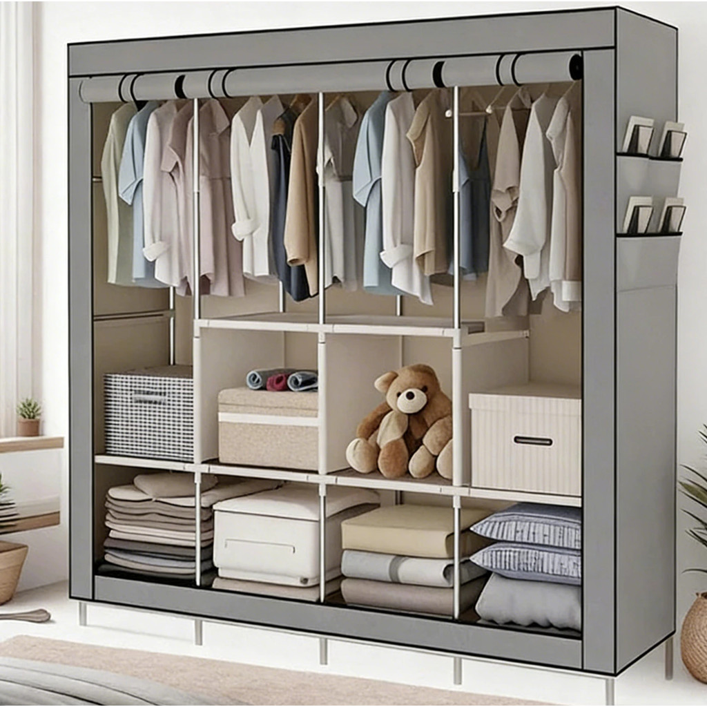 Arara Guarda Roupa Dobrável Grande Organizador Da