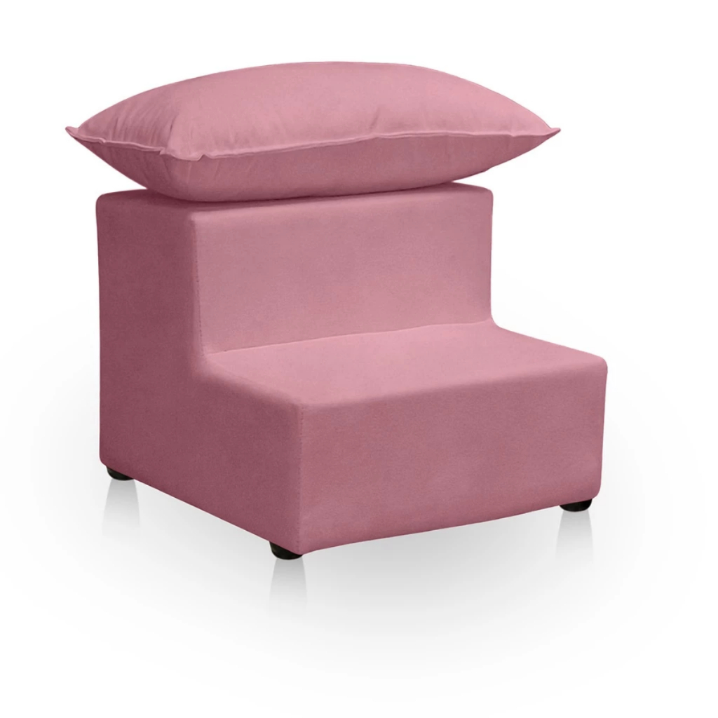 Escada de Maca Estética 02 Degraus Veludo Estofad