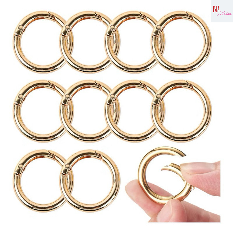 Argolas Premium articulada mosquetão para bolsas 