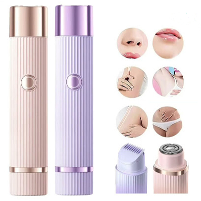 Depilador elétrico com navalha dupla cuidado e de