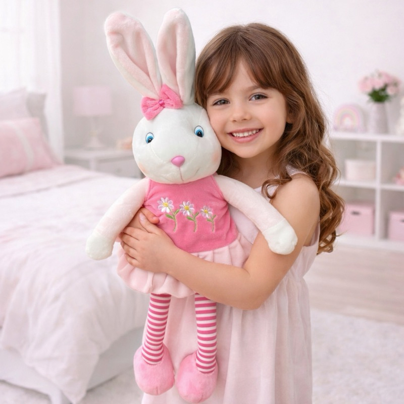 Coelho de Pelúcia Páscoa 65cm Super Fofo Decorat