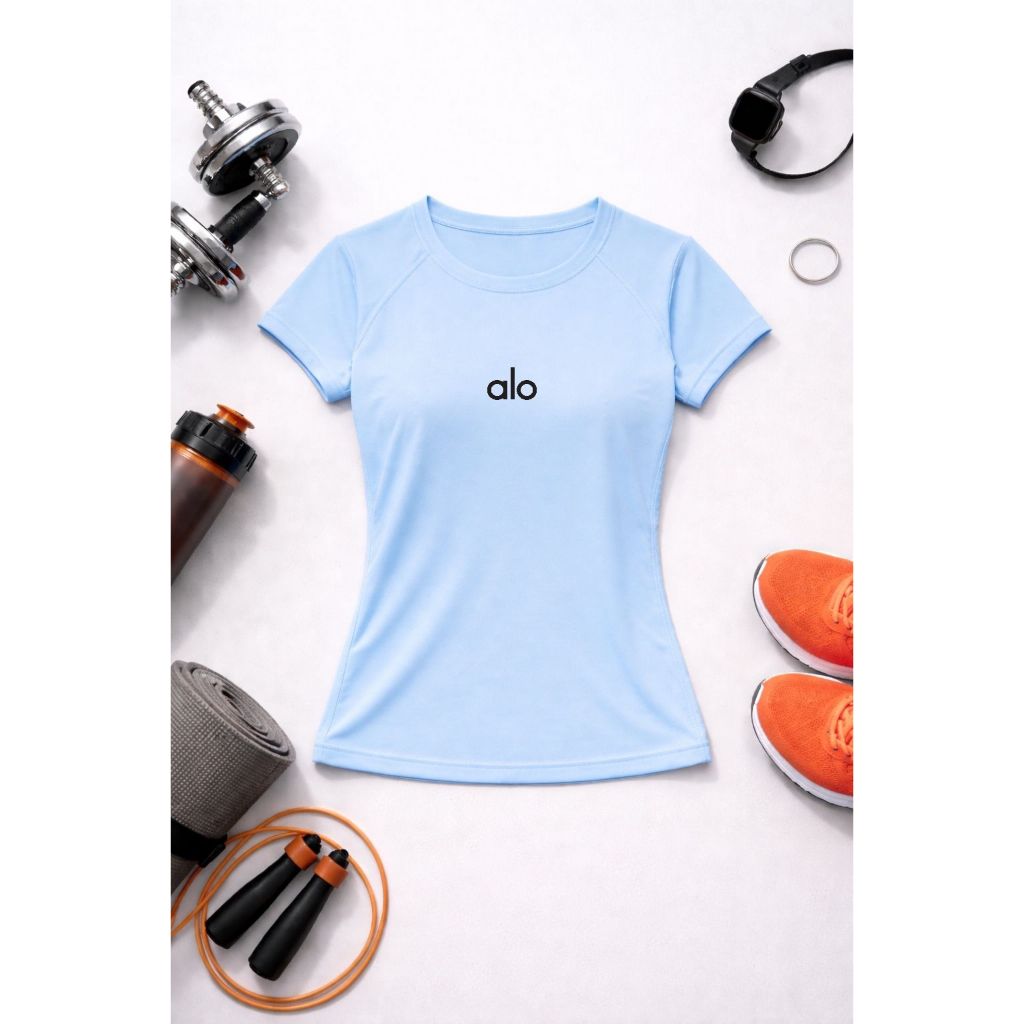 Camiseta Dry Fit Feminina Manga Curta Yoga Baby Lo