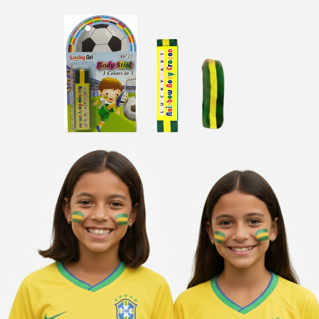 Tinta Facial Brasil Verde E Amarelo Copa Do Mundo 