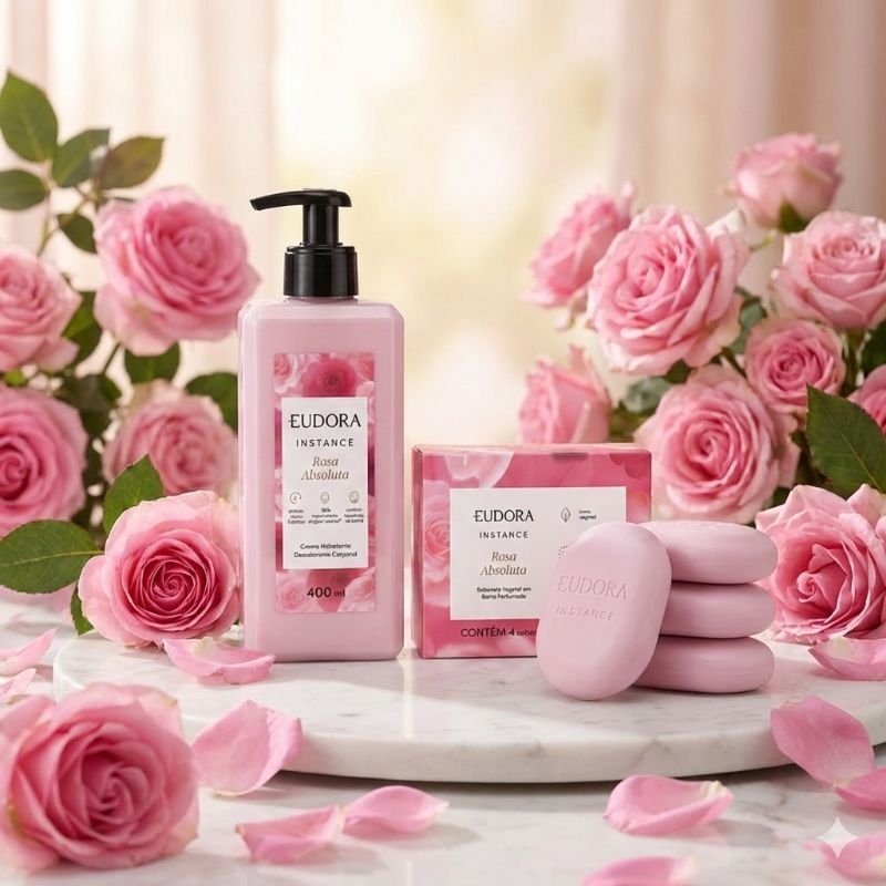 Kit Eudora Instance Rosa Absoluta: Hidratante Corp
