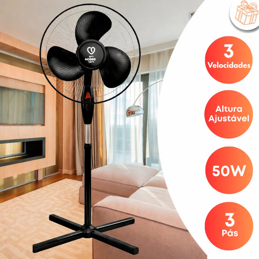 Ventilador De Coluna De Chão Turbo 127V Vento For
