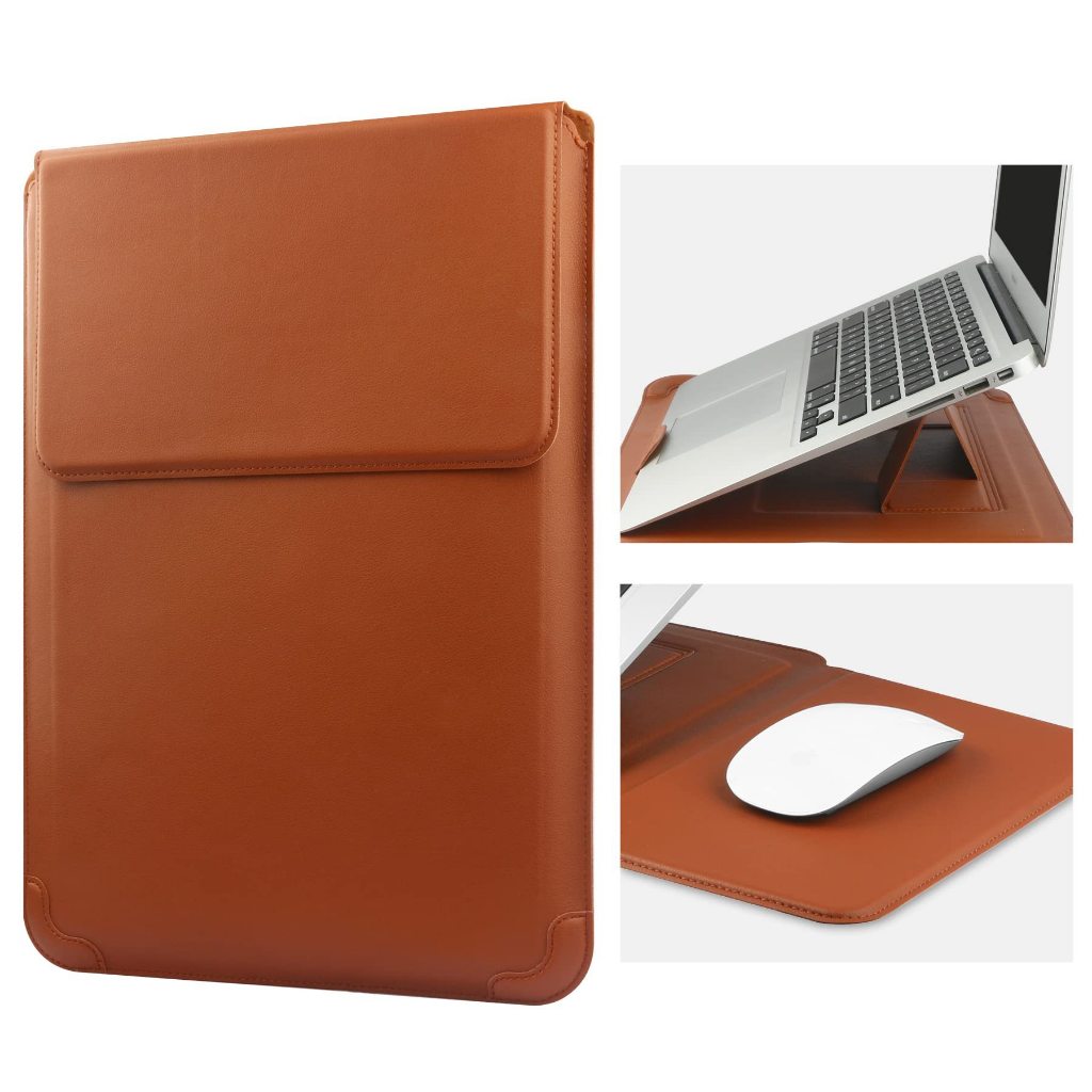 Capa de Couro PU Multiuso para Macbook Air M2 13-1