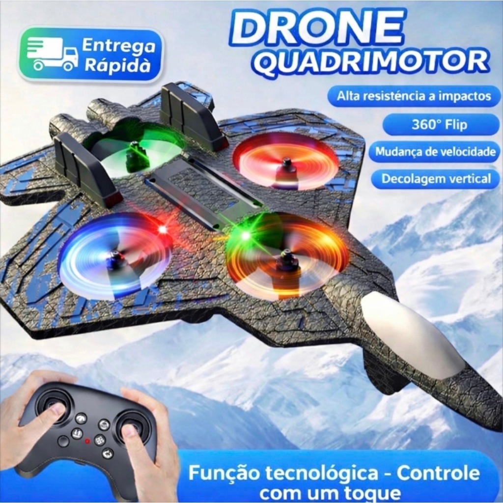 Avião Drone de Combate Aircraft Controle Remoto R