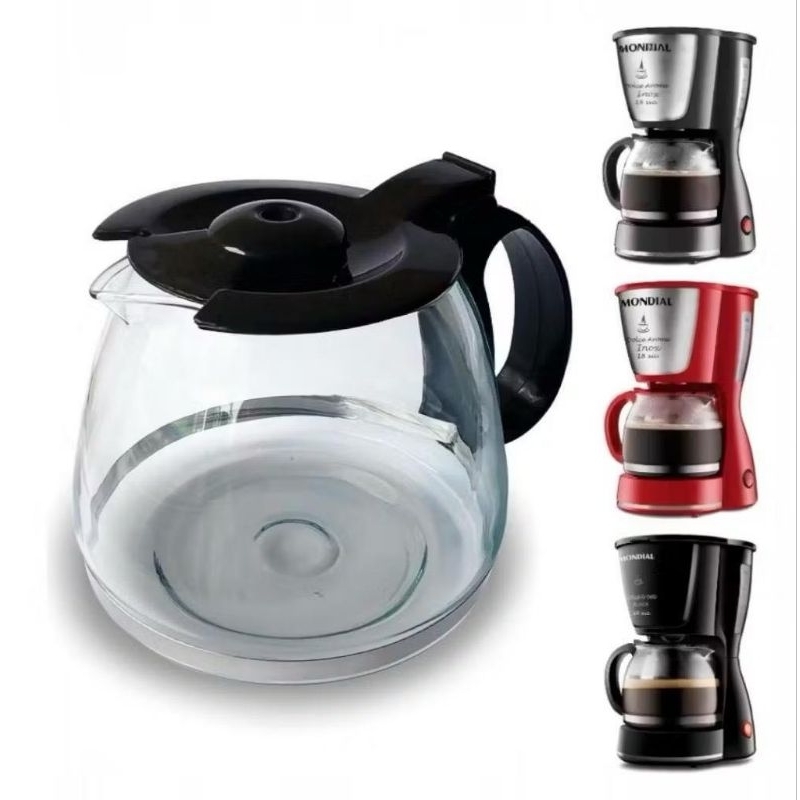 Jarra Mondial Dolce Arome 18 xic Cor Preta Vidro R