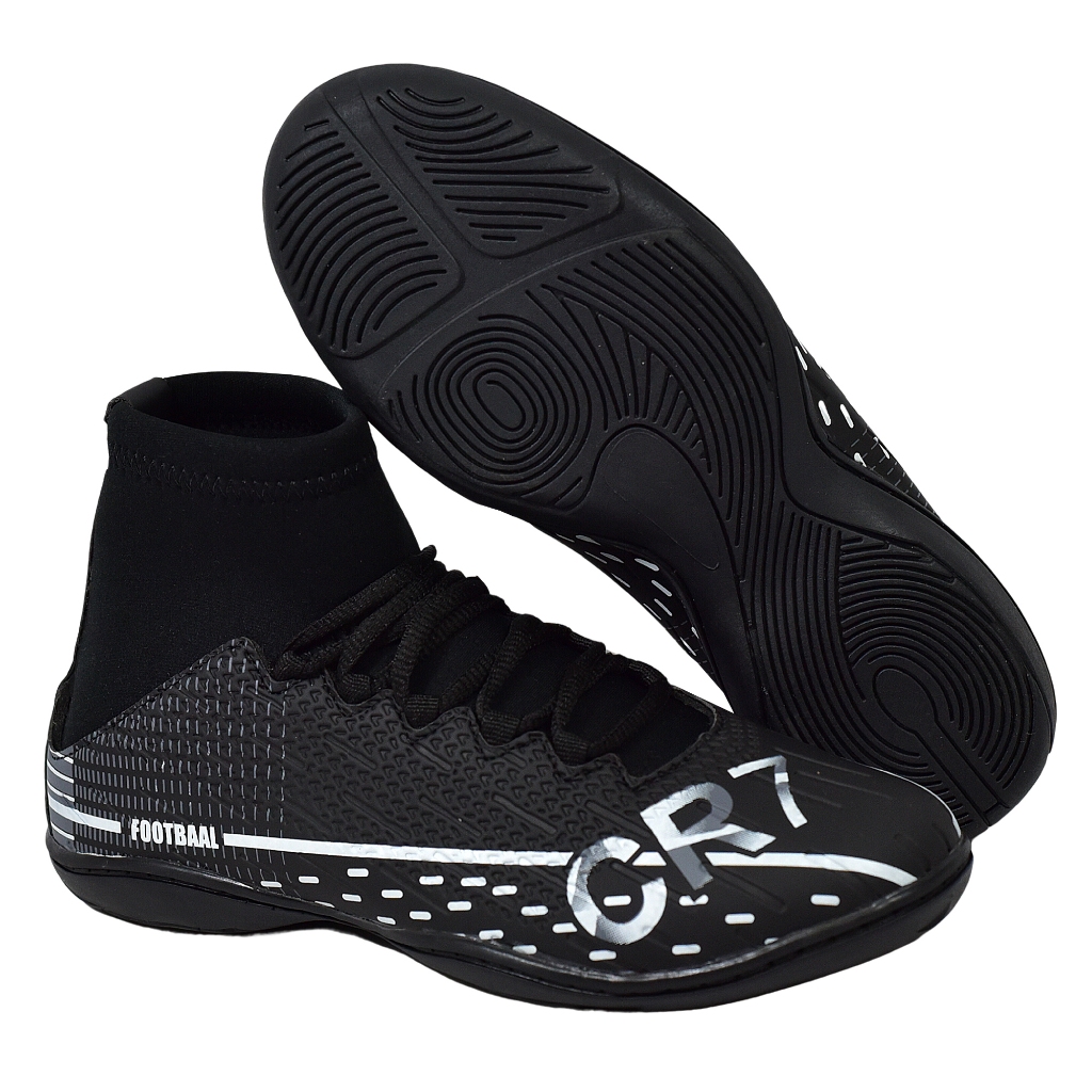 Chuteira Futsal Cano Alto Footbaal com Solado Anti