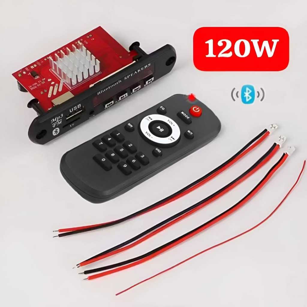 Placa Amplificada Bluetooth V5.0 120W MP3 Decodifi