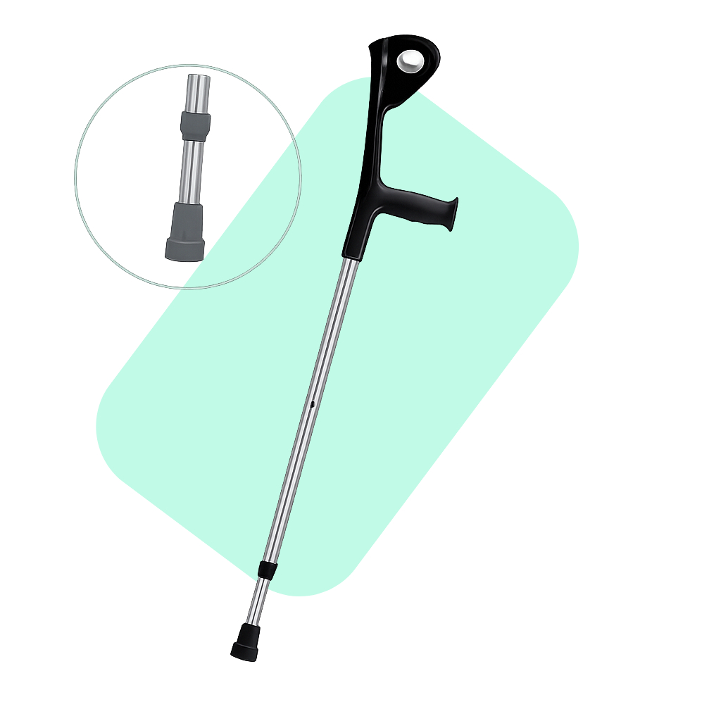 Muleta Canadense Ortopédica Suporta 130 Kg Com Al