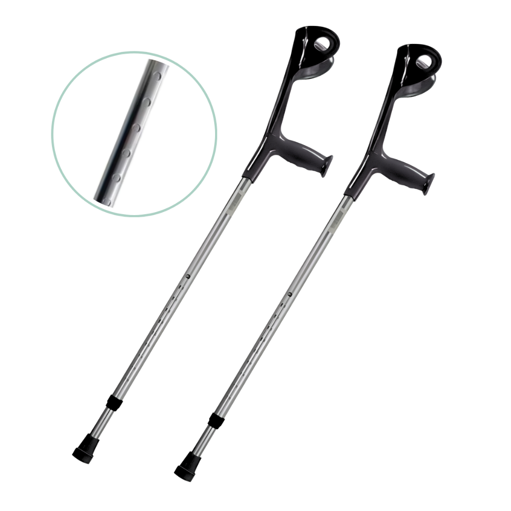 Par  Muleta Canadense Ortopédica Suporta até 130