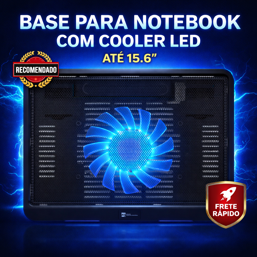 Base Suporte Cooler Para Notebook até 15.6 | 1 Fa
