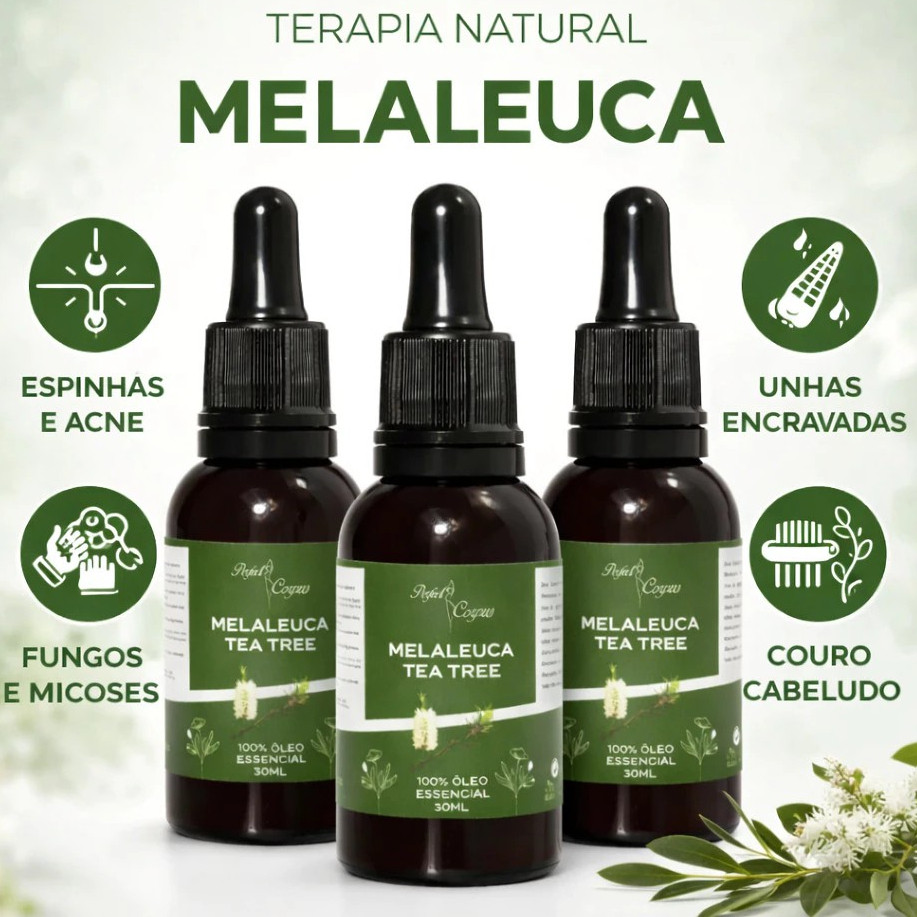 Óleo Essencial De Melaleuca Tea Tree Conta Gotas 