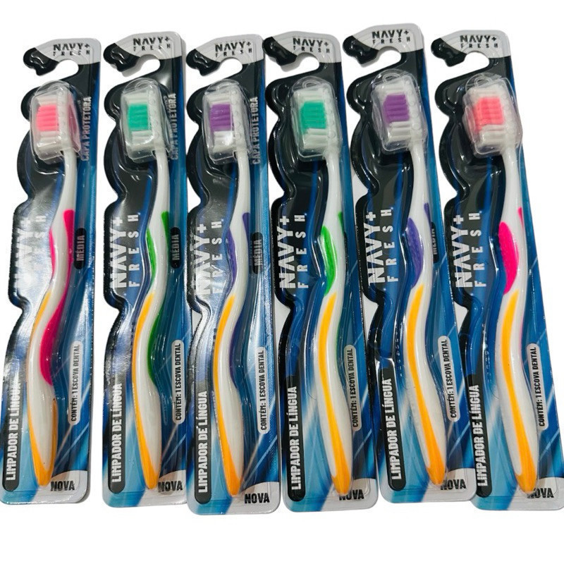 Kit 12 Escova De Dente Média