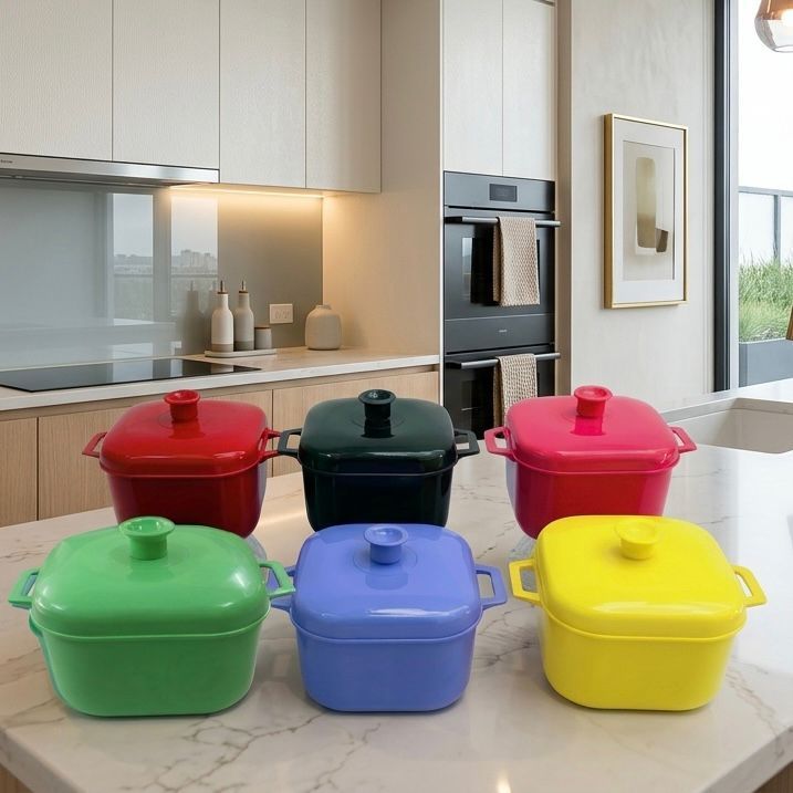 KIT COM 6 PANELAS DE MICROONDAS CAÇAROLA 1,5 LITR