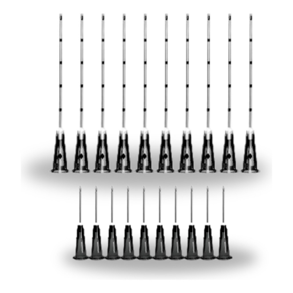 Kit 50 Micro Cânula 22g 50mm Com Agulha de Pertui