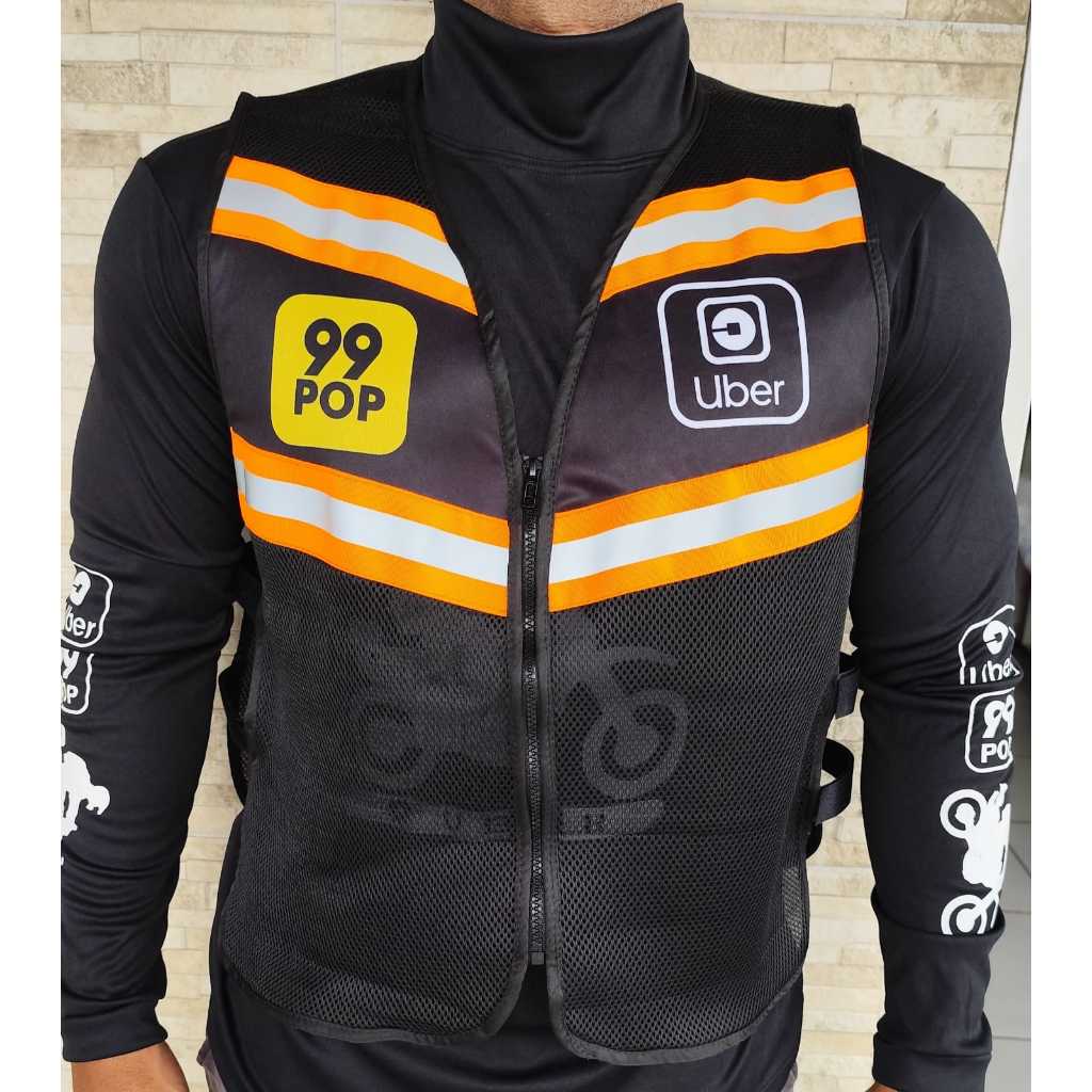 Colete para motoqueiro Motoboy Mototáxi uber 99 c