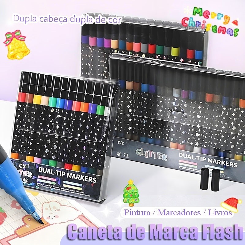 Marcador Metálico Em Sacco Brilhantes De Cabeça 