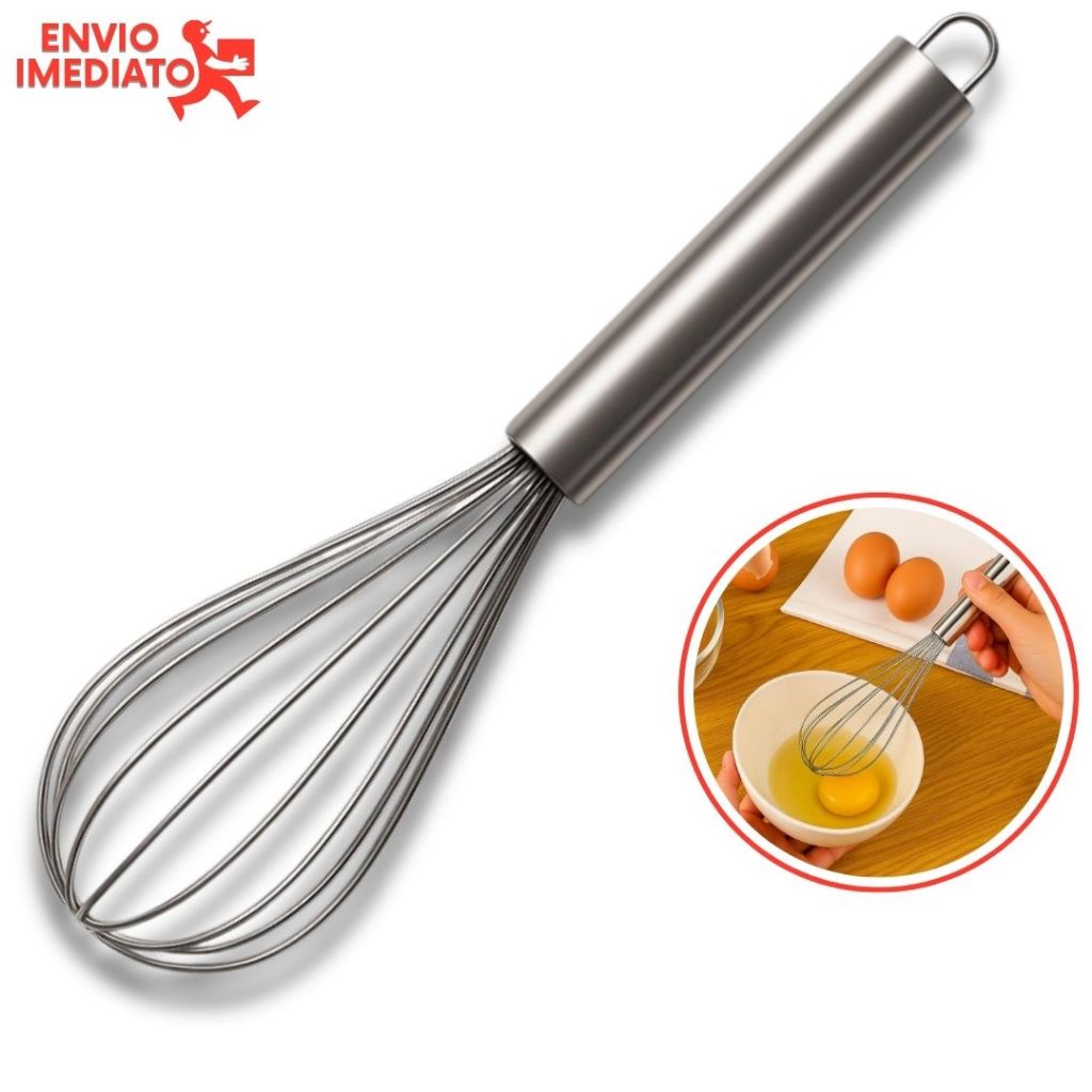 Batedor de Ovos e Claras  Fouet Manual para Uso Di