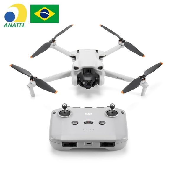 Drone DJI Mini 3 Controle DJI RC-N1 Sem Tela 4K HD