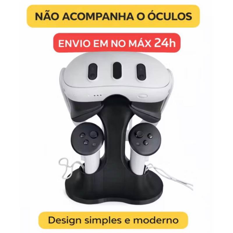 Suporte Meta Quest 3 e Quest 3S Stand Base Preto o