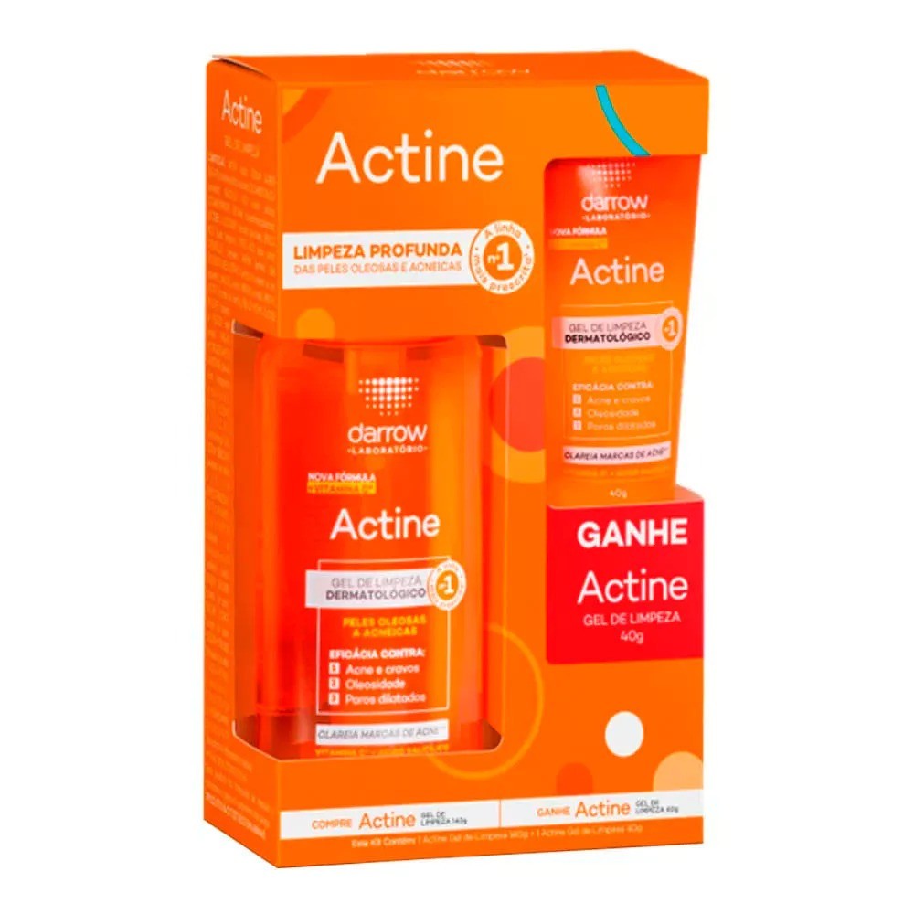 KIT ACTINE DARROW GEL DE LIMPEZA 140G + GEL LIMPEZ