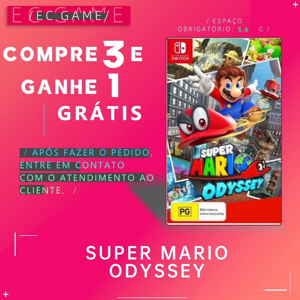 Super Mario Odyssey-NS Leve 3 e ganhe 1
